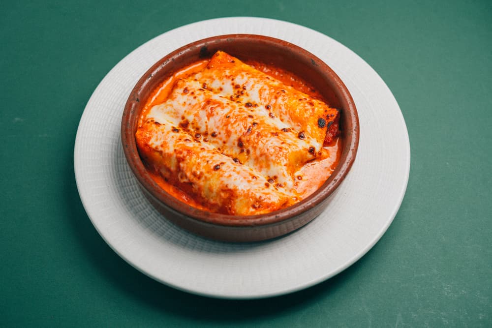 Canelones de carne.